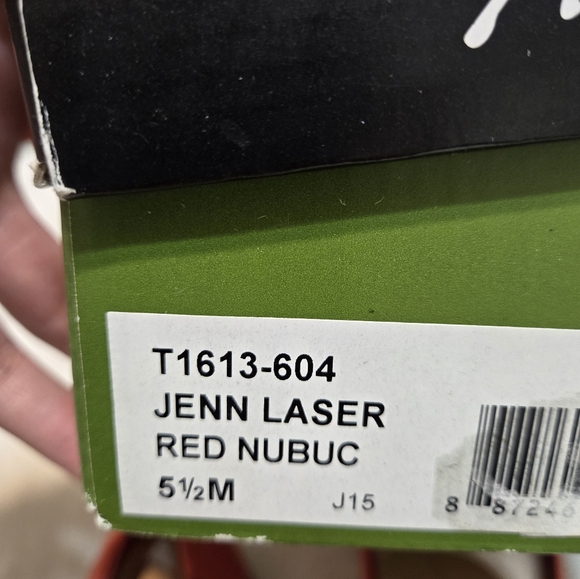 Trotters Jenn Laser Red Loafer Slip-on Shoes - Picture 7 of 7